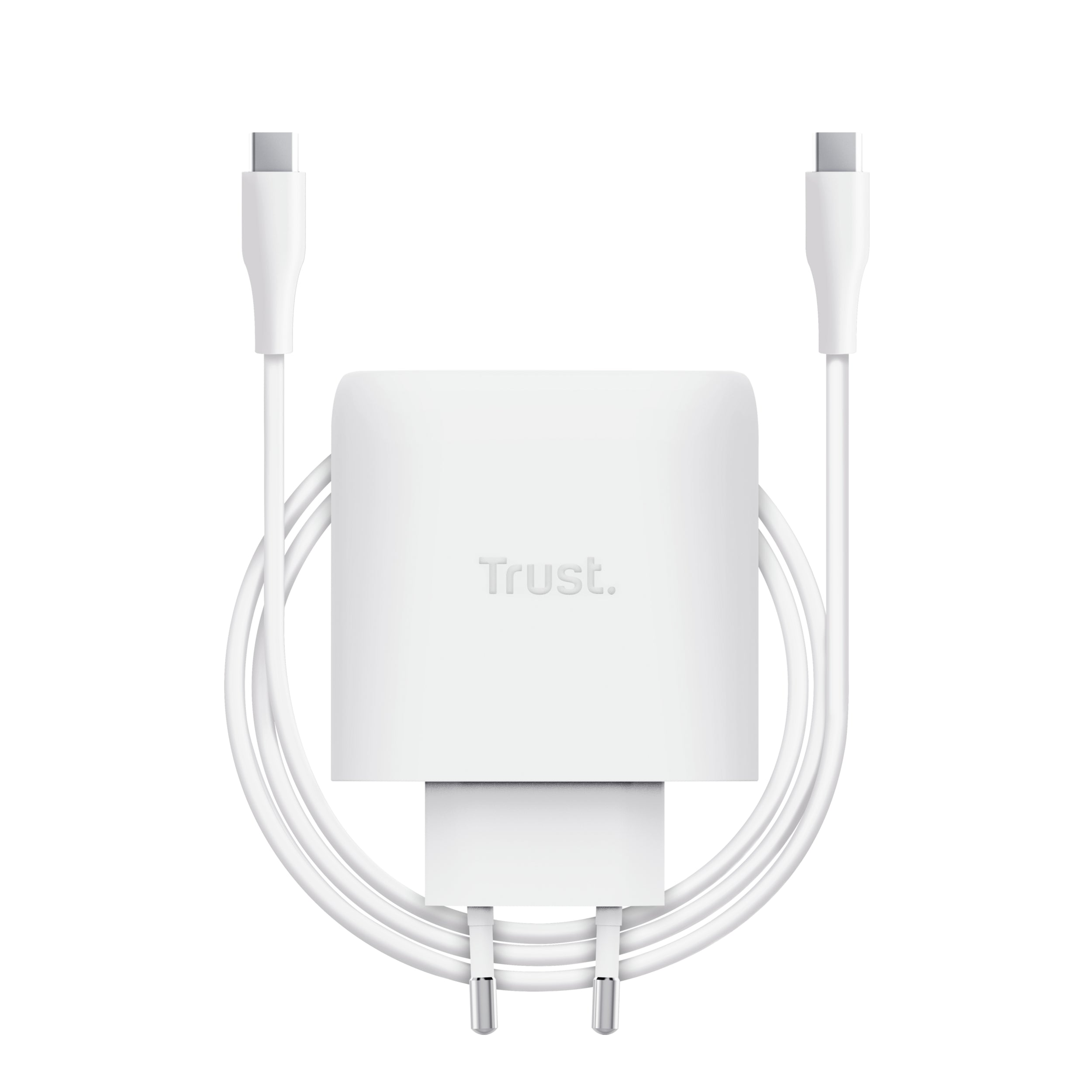 TRUST Chargeur MAXO USB 65 watts GAN 2 ports USB-C + câble noir