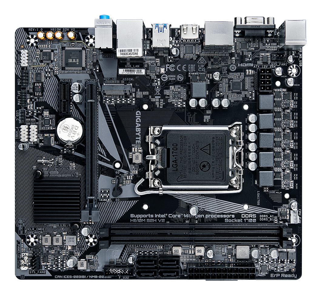 GIGABYTE H610M S2H V2 carte mere Intel H610 Express LGA 1700 micro ATX