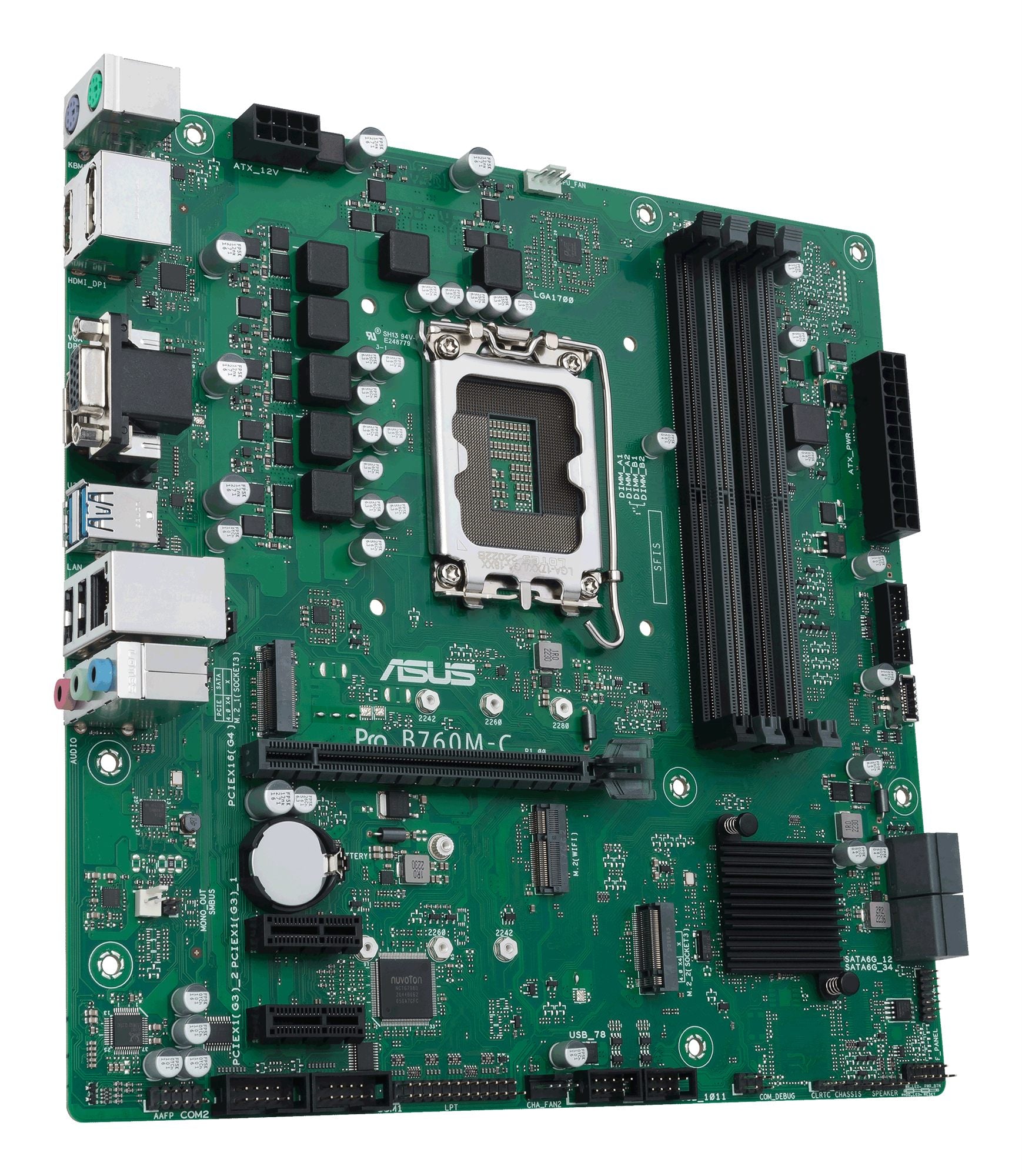 ASUS B760M-C-CSM LGA1700 4DDR5 microATX 4xSATA 2xDP 1.4 HDMI 2.1 D-Sub MB