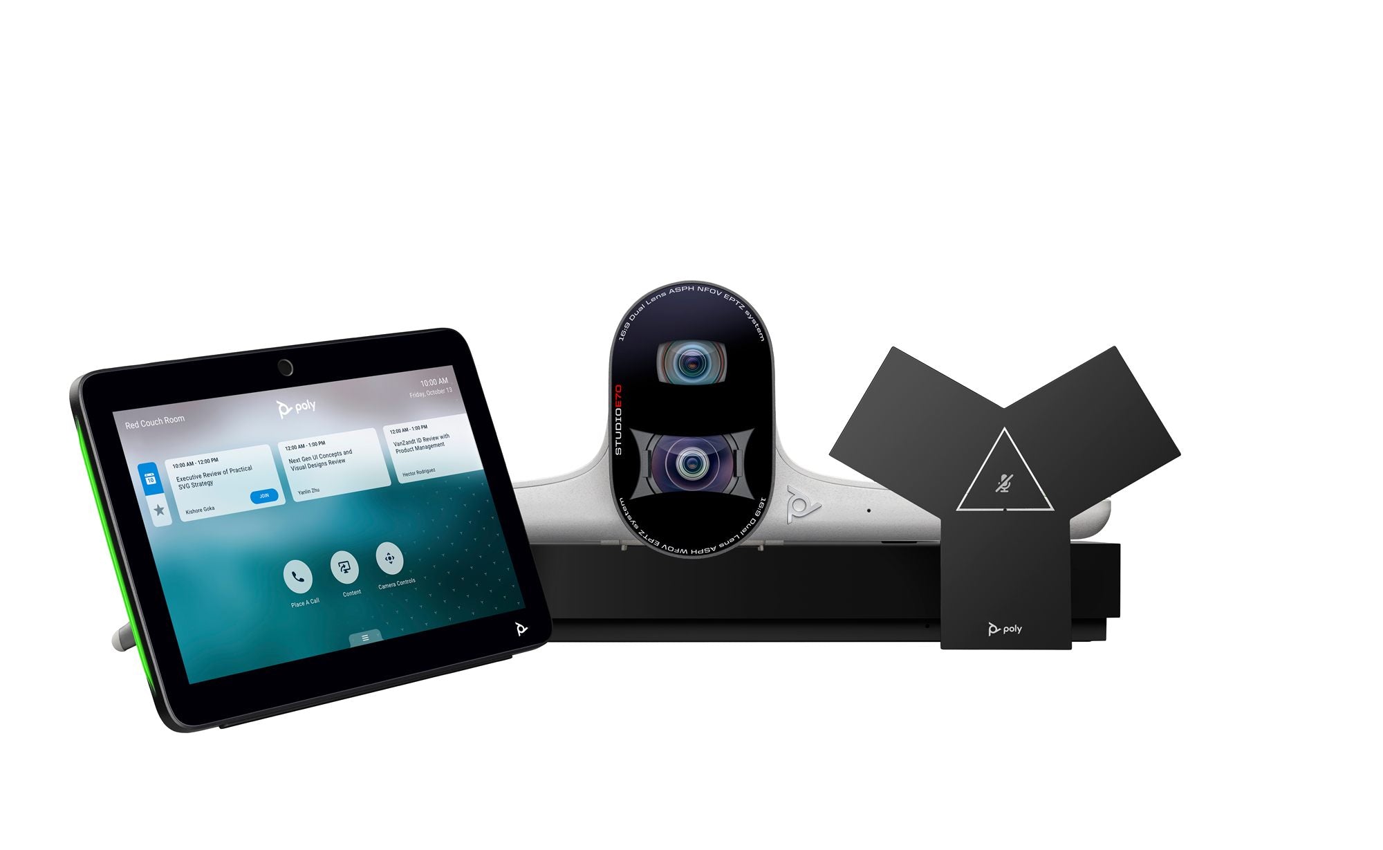 HP Poly G7500 Video Conferencing System with Studio E70 and TC10 Controller Kit systeme de vidéo conférence Ethernet/LAN Systeme de vidéoconférence de groupe