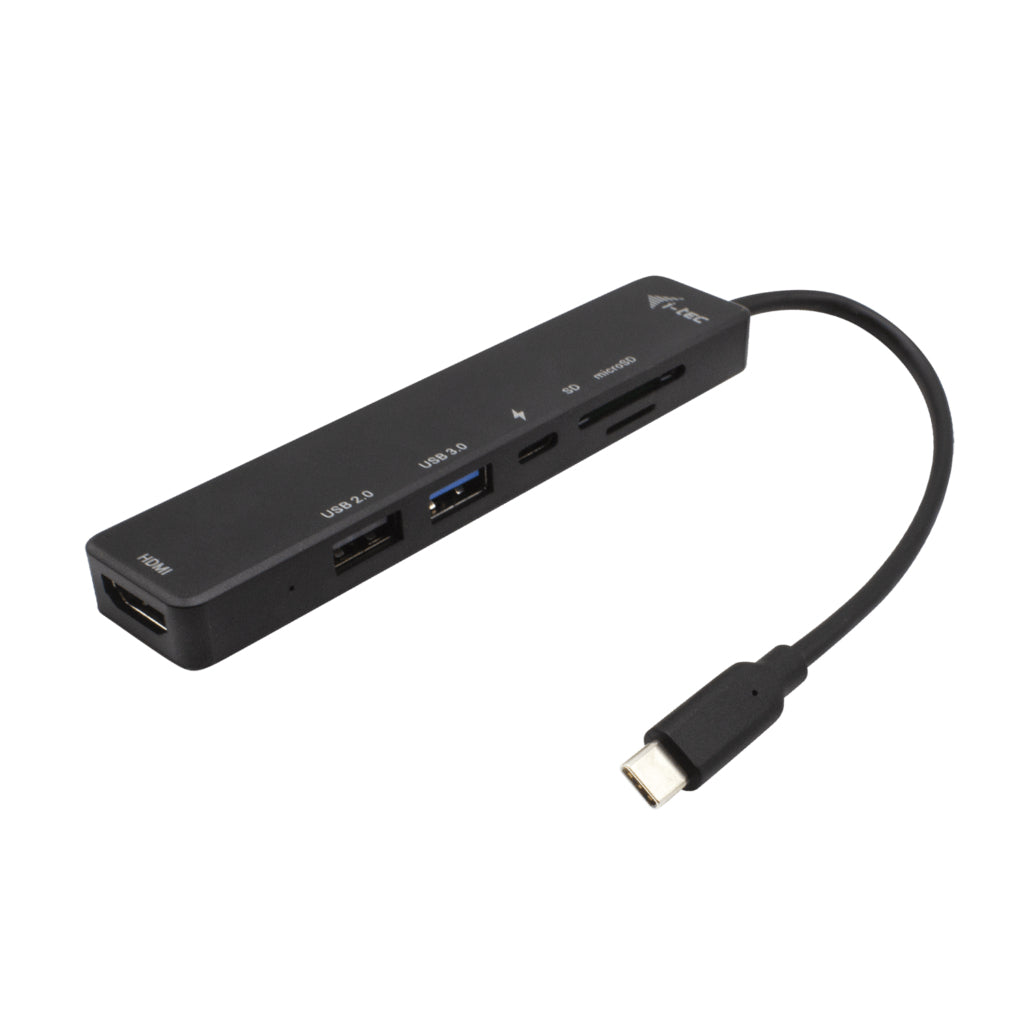 I-TEC USB-C Travel Easy Dock HDMI4K USB-C USB3.0 USB2.0 SD+microSD Card reader Power Delivery 60W 20cm USB-C Cable Sans Alimentation
