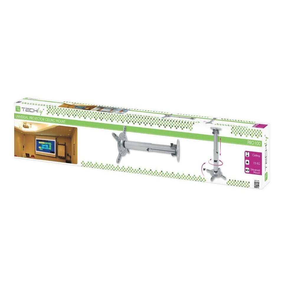 Support de projecteur Techly ICA-PM 104XL a montage au plafond 110-197cm rotatif argenté