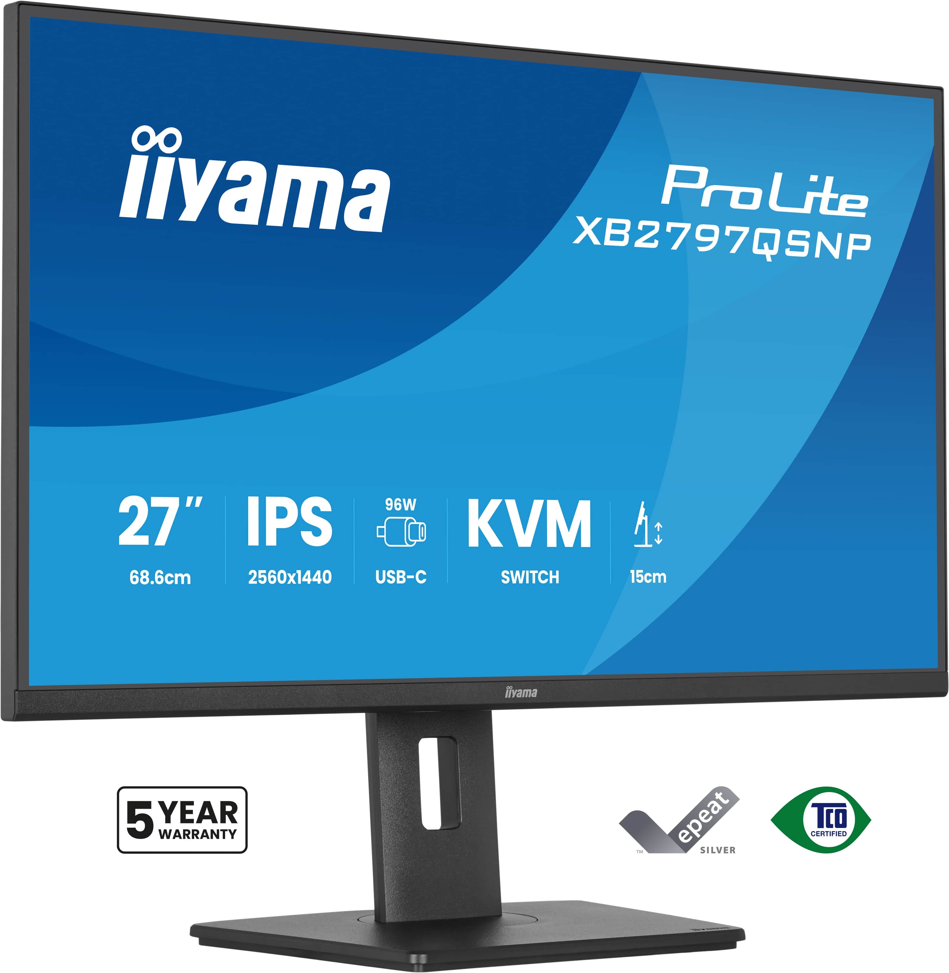 27'' IPS QHD 75Hz puertos y KVM Pro Max