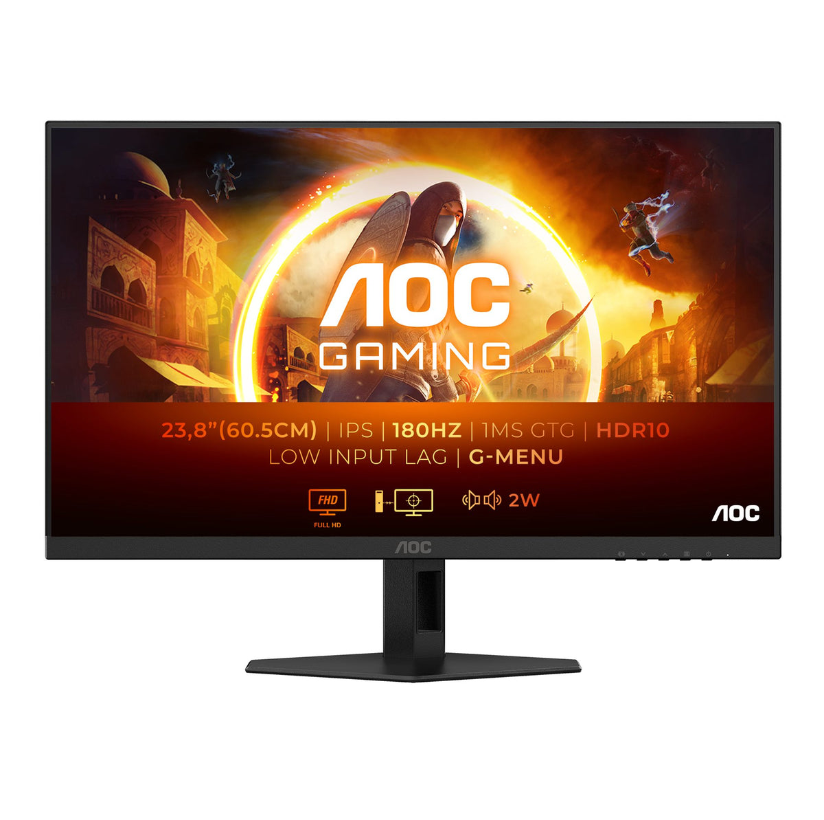 AOC Gaming 24G4XE - 24"-1920 x 1080 Full HD (1080p) @ 180 Hz - Fast IPS - 300 cd/m² - 1000:1 - HDR10 - 0.5 ms - 2xHDMI, DP , HP