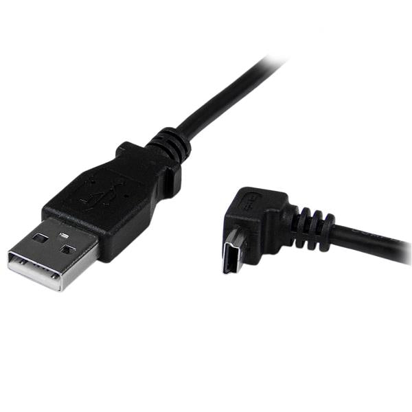 2m USB to Down Angle Mini USB Cable