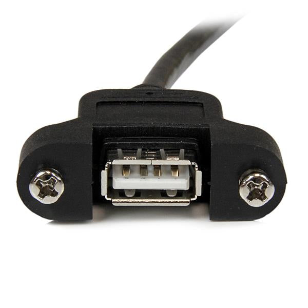 3 ft Panel Mount USB Cable A to A - F/M