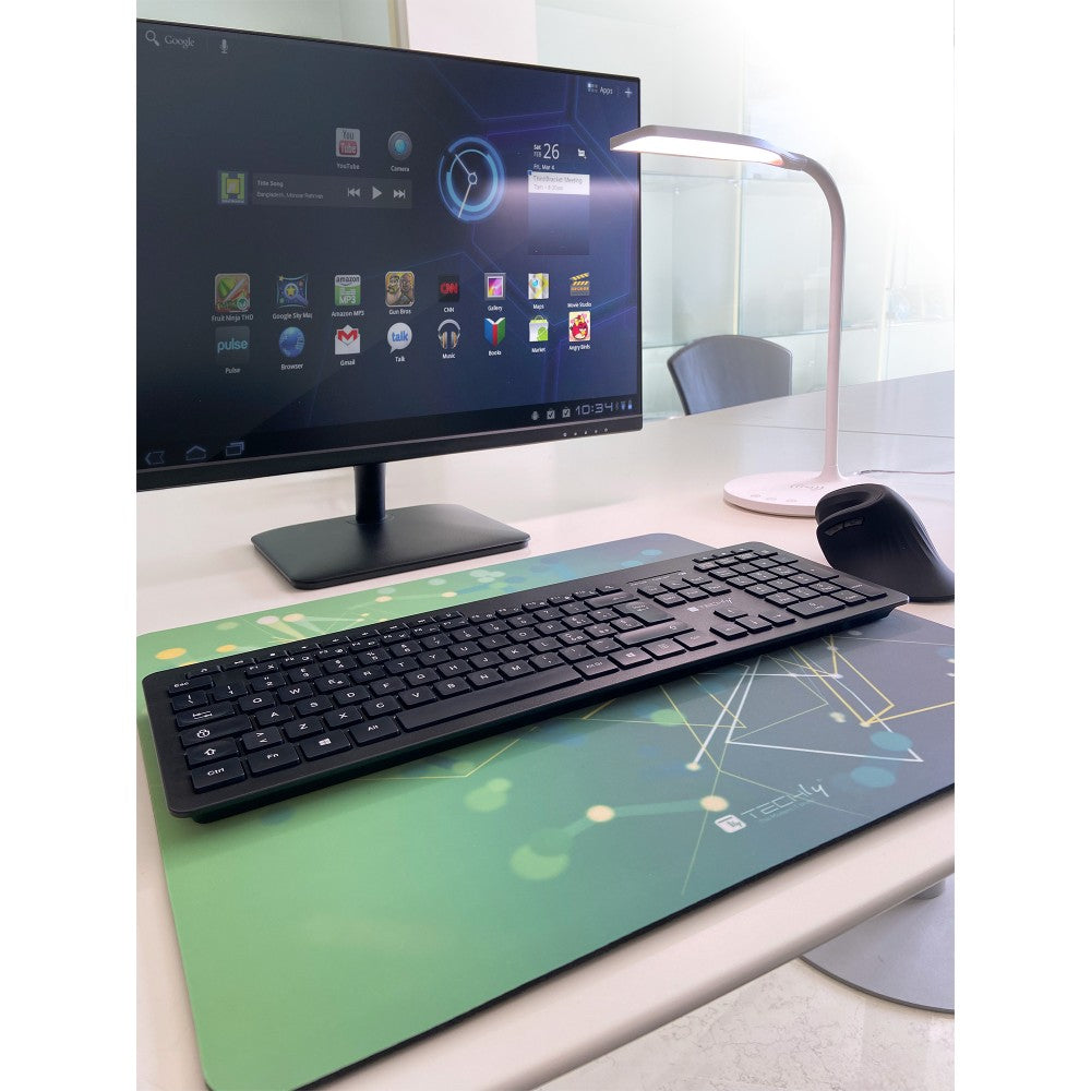 Clavier sans fil Techly ICTWC006-US RF 2.4GHz USB Chocolat