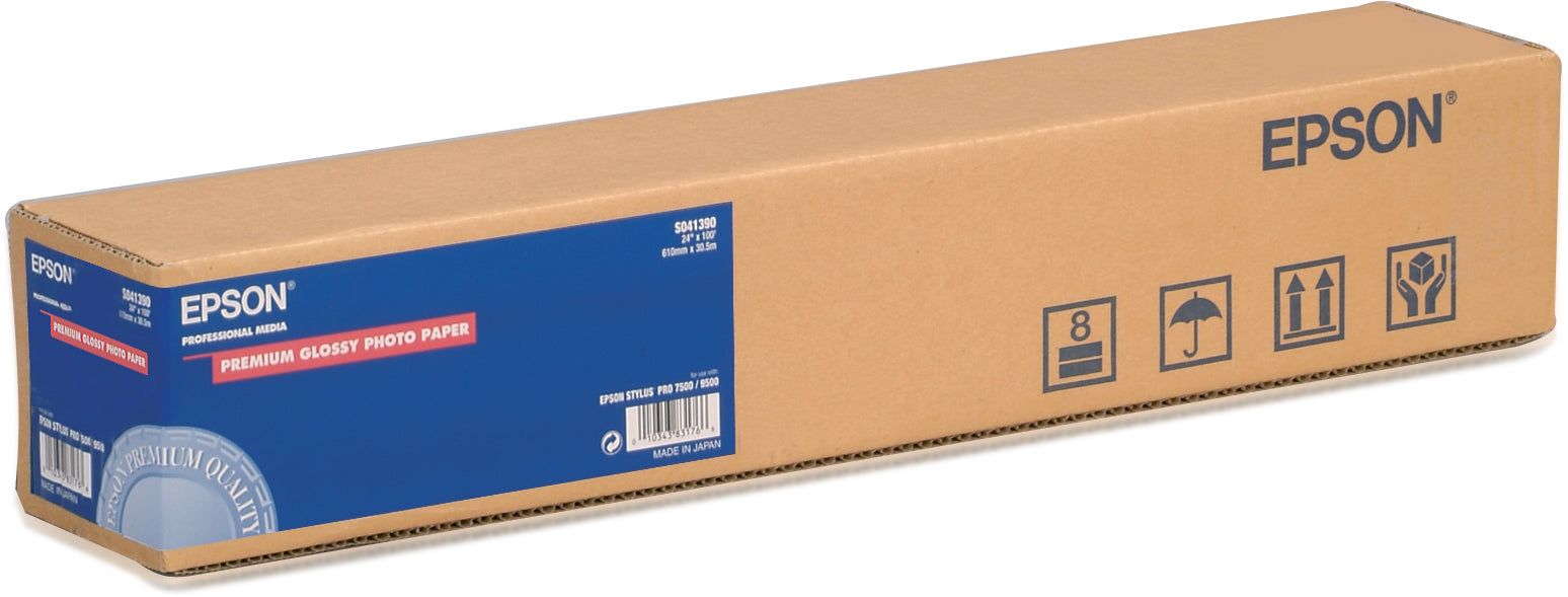 EPSON S041390 Premium brillant photo  papier inkjet 166g/m2 610mm x 30.5m 1 rouleau pack de 1