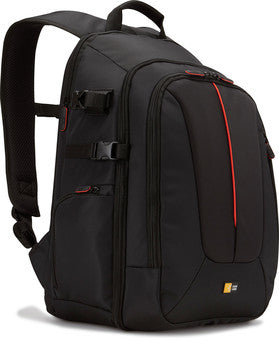 Nylon SLR Backpack full-size black/red