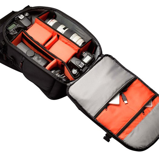 Nylon SLR Backpack full-size black/red
