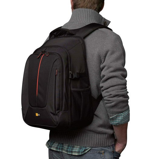 Nylon SLR Backpack full-size black/red