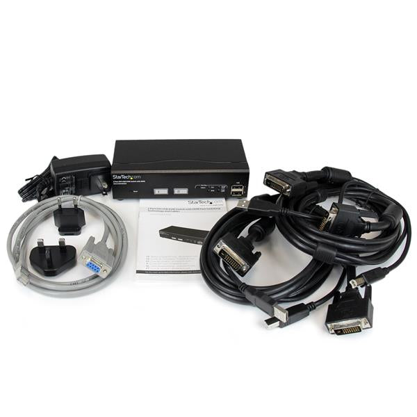 2 Port USB DVI KVM Switch with DDM