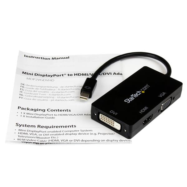 Mini DisplayPort to VGA DVI HDMI Adapter