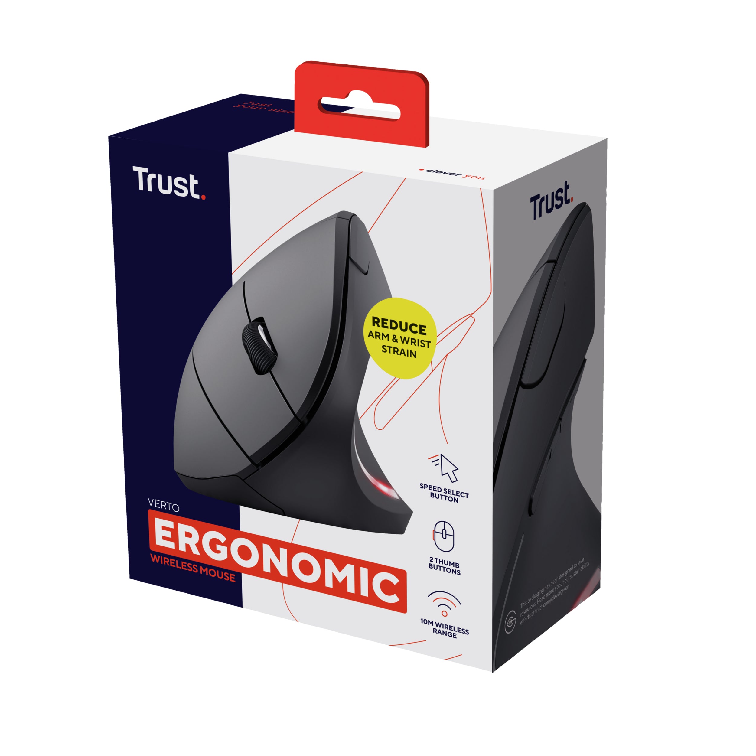 TRUST Souris sans fil ergonomique VERTO - Noire