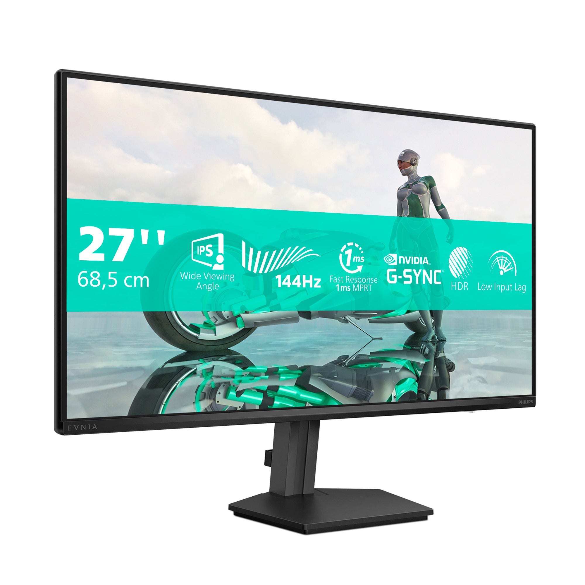 PHILIPS Evnia 3000 27M2N3200NF Ecran Gaming - 27p - 1920 x 1080 FHD- 144 Hz - IPS - 300cd/m² - 1500:1 - HDR10 - 0.5 ms - HDMI- DP