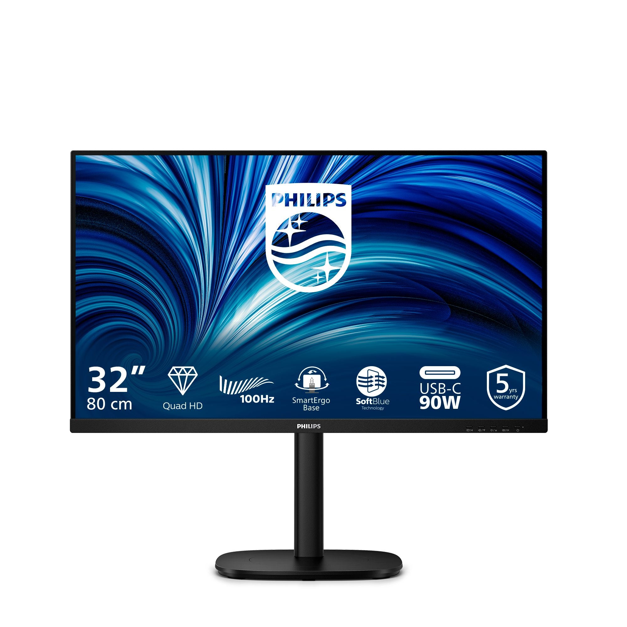 PHILIPS 32B2U3601/00 31.5p QHD IPS 100Hz 16:9 HDMI 2.0 DP 1.4 USB-C
