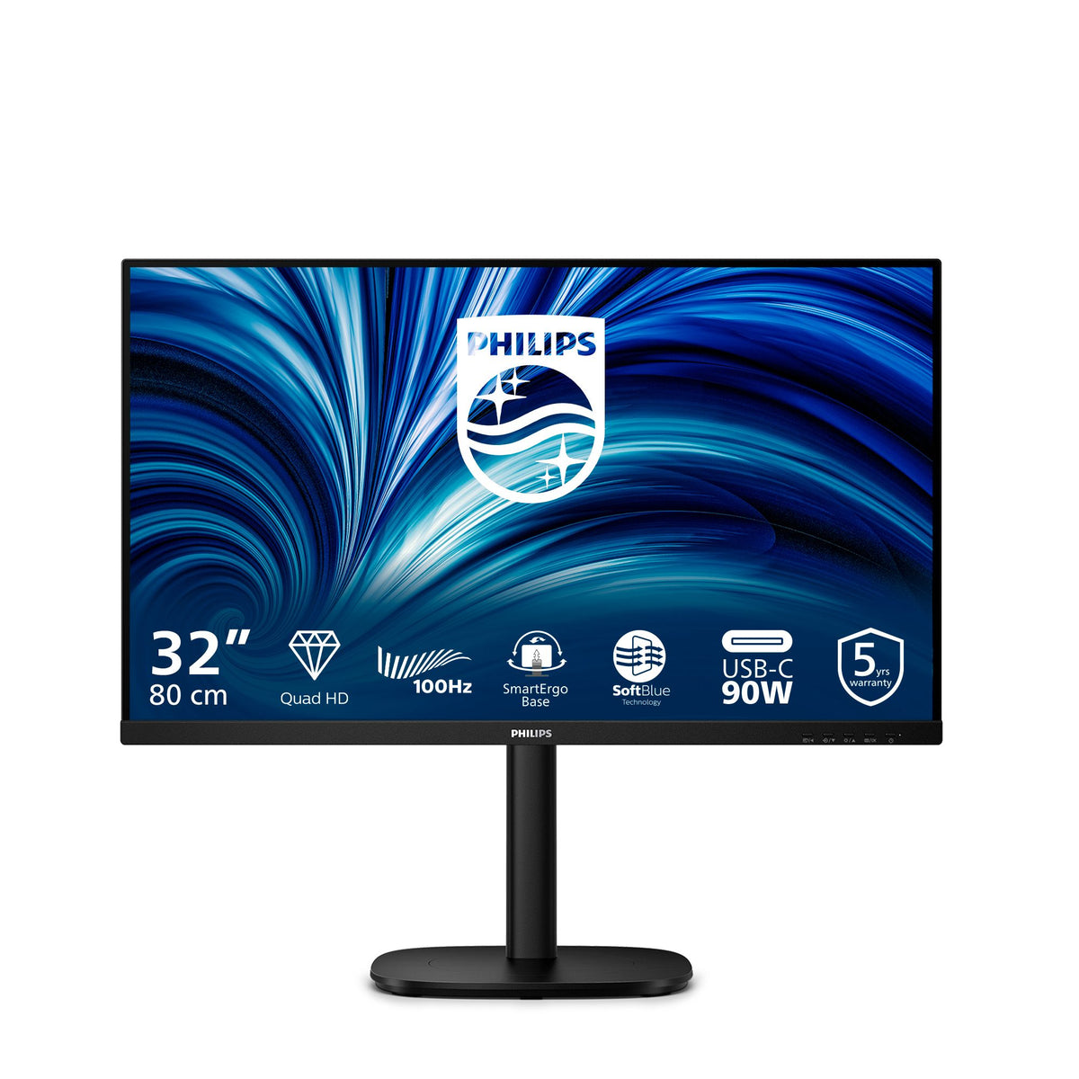 PHILIPS 32B2U3601/00 31.5p QHD IPS 100Hz 16:9 HDMI 2.0 DP 1.4 USB-C