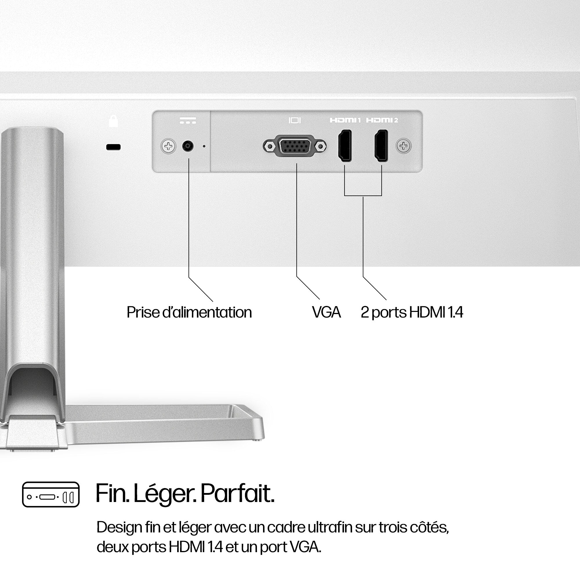 "HP Series 5 27 inch FHD White Monitor - 527sw écran plat de PC 68,6 cm (27"") 1920 x 1080 pixels LCD"