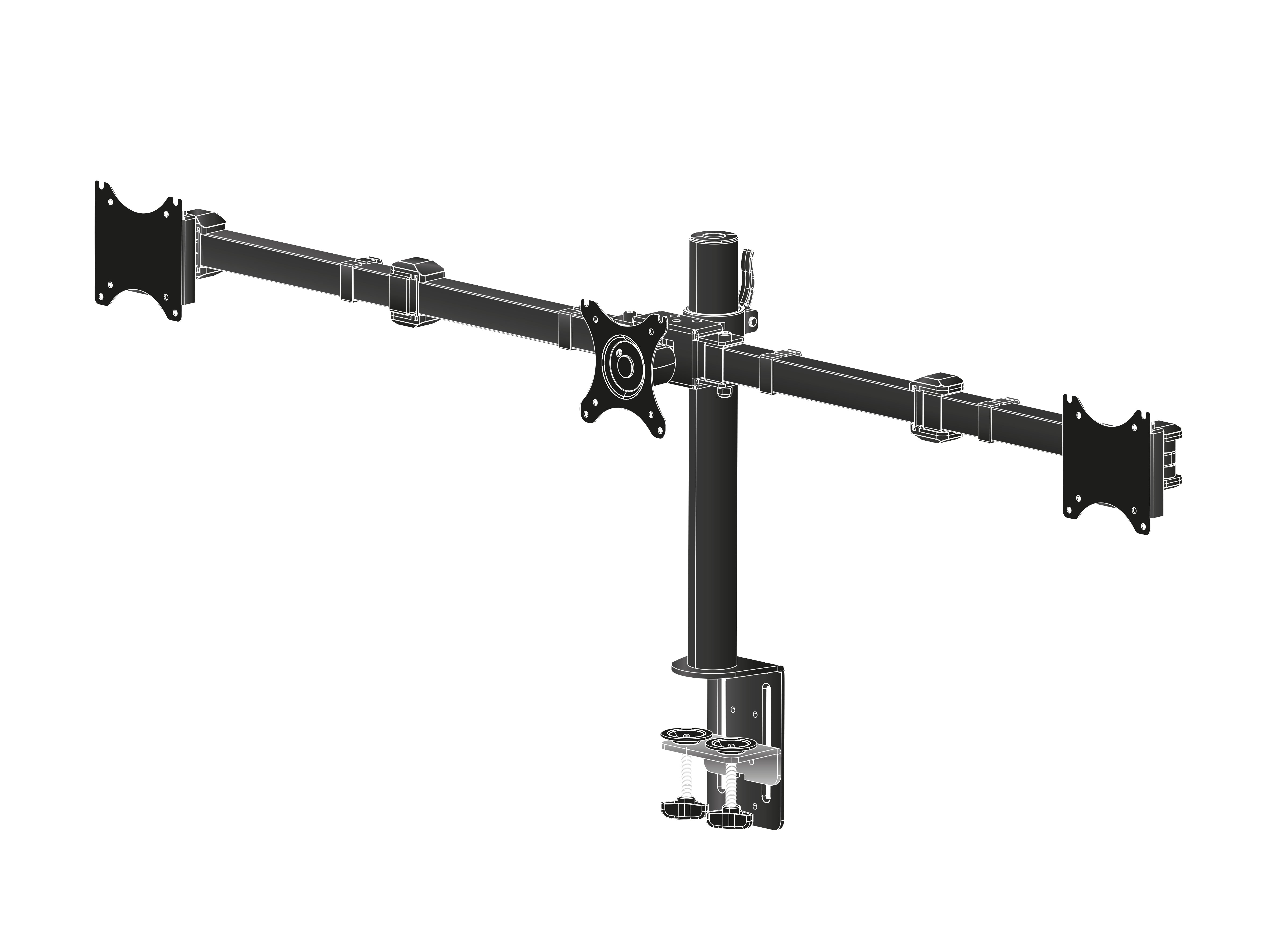Desk Mount 10~27" VESA 75x75/100x100mm