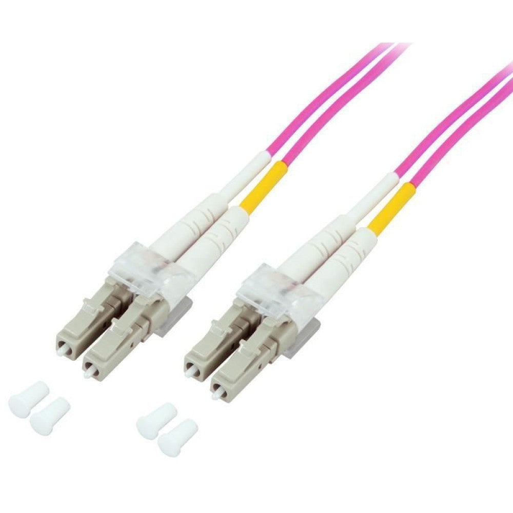 Techly ILWL D5-LCLC-100/OM4 Câble de fibre optique OM4 50/125 MM LC-LC Duplex 10m