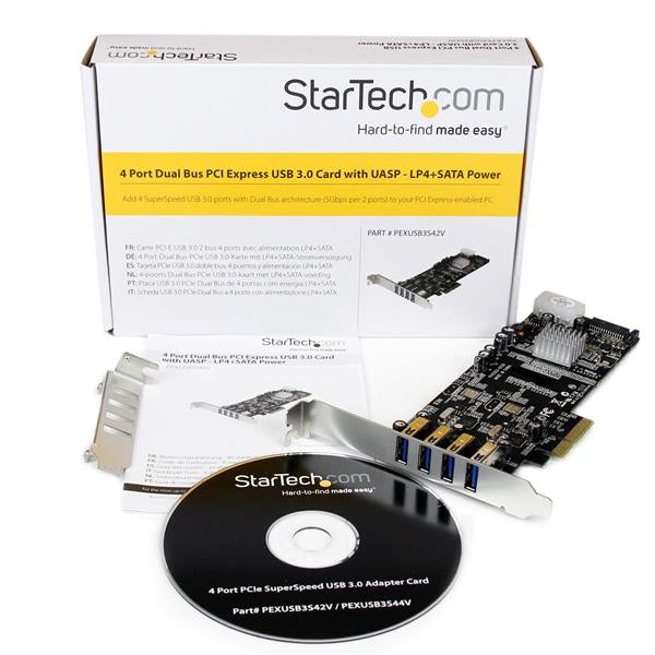 4 Port PCIe USB 3.0 Card w/2 Channels