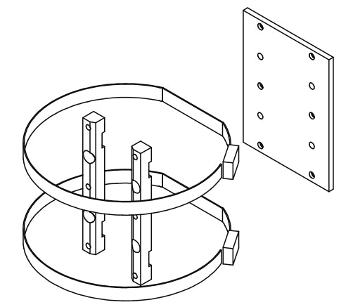 BOSCH PLATINE DE FIXATION POUR MONTAGE SUR MÂT/ MIC-PMB