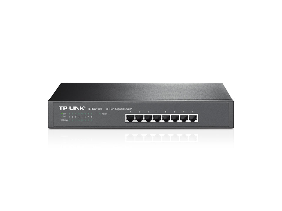 TP-Link TL-SG1008 commutateur réseau Non-géré Gigabit Ethernet (10/100/1000) Noir