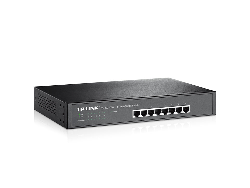 TP-Link TL-SG1008 commutateur réseau Non-géré Gigabit Ethernet (10/100/1000) Noir