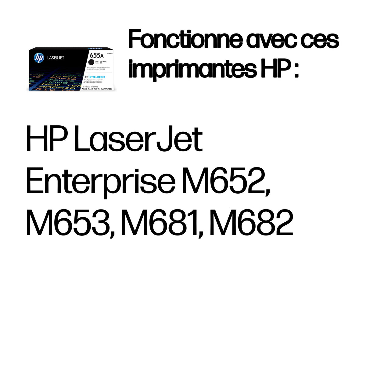 HP 655A original LaserJet Toner cartridge CF450A Black
