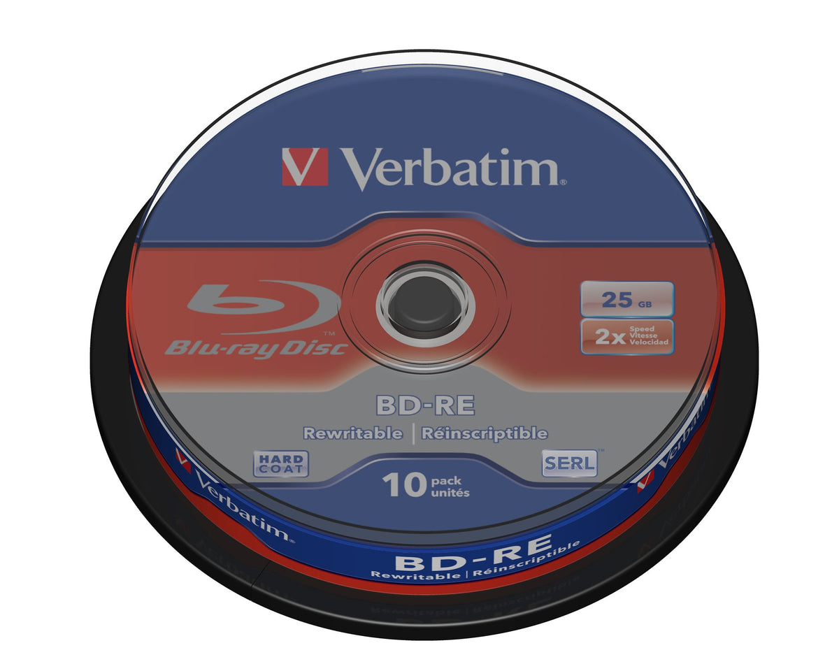 BD-RE/25GB 2xspd Single Layer Spindle 10