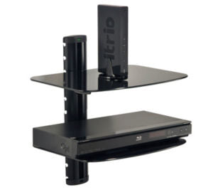 Av Wall Shelf Dual W/Glass