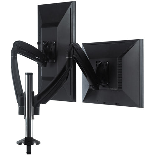Chief Kontour K1C Dynamic Height-Adjustable Column Mount 2 Monitors Black