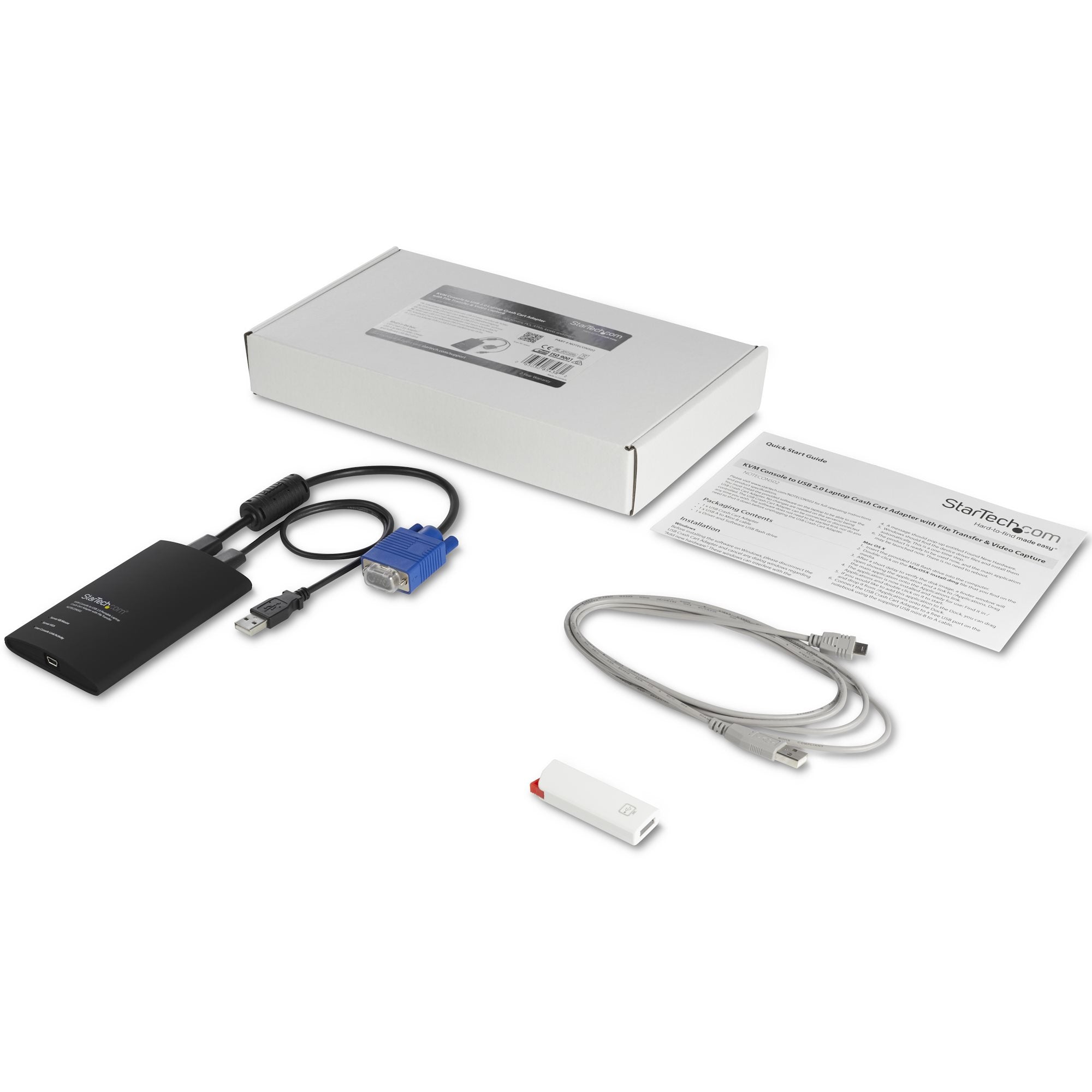 KVM Portable Crash Cart w/File Transfer