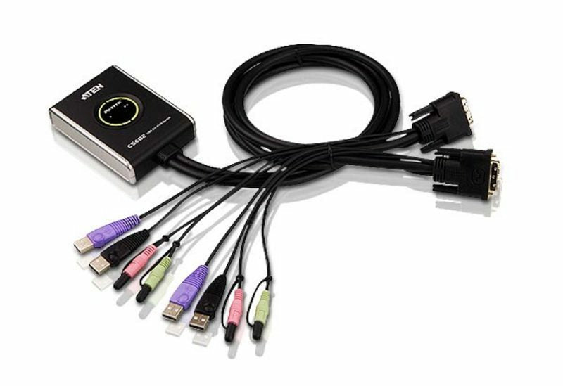 ATEN CS682-AT commutateur écran, clavier et souris Noir