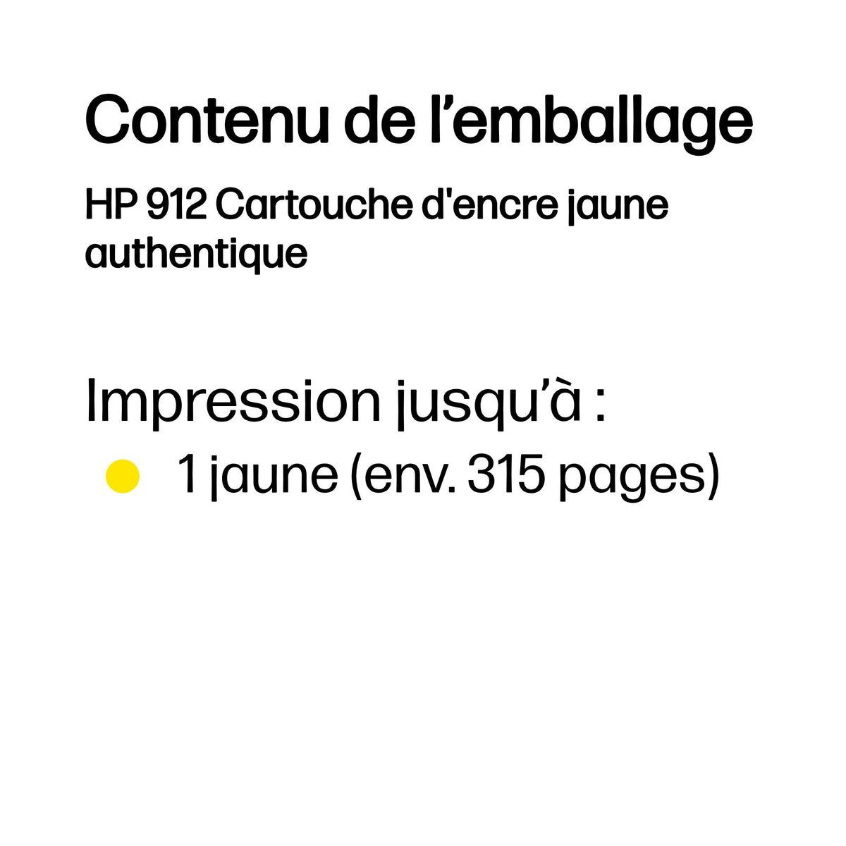 HP 912 Yellow Ink Cartridge