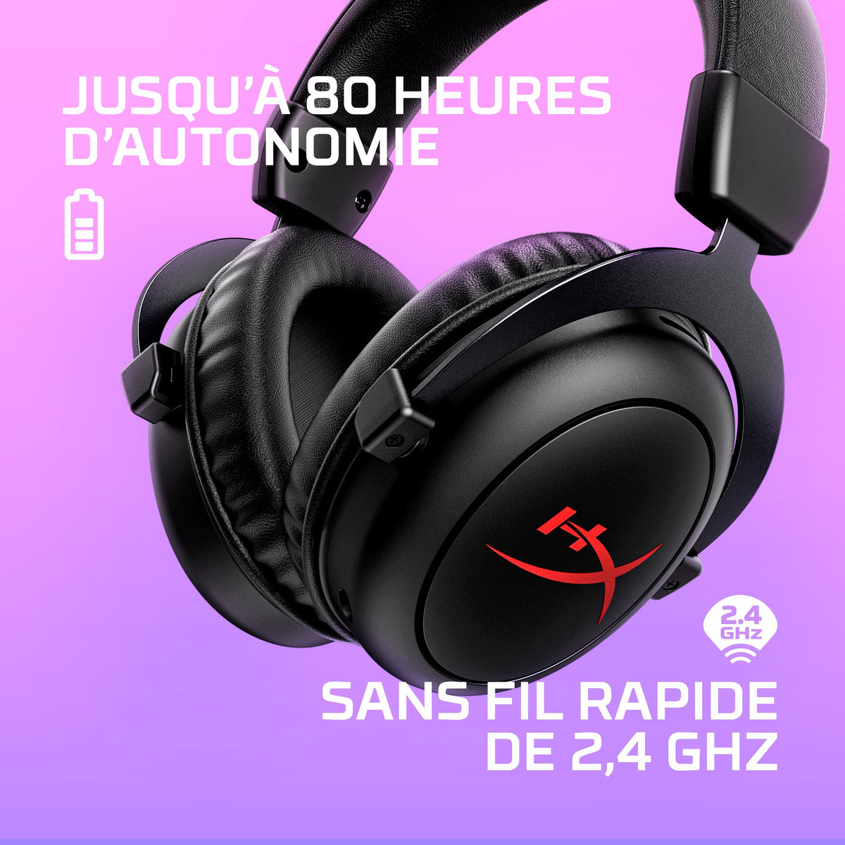 Casque sans fil HyperX Cloud II Core avec microphone, noir