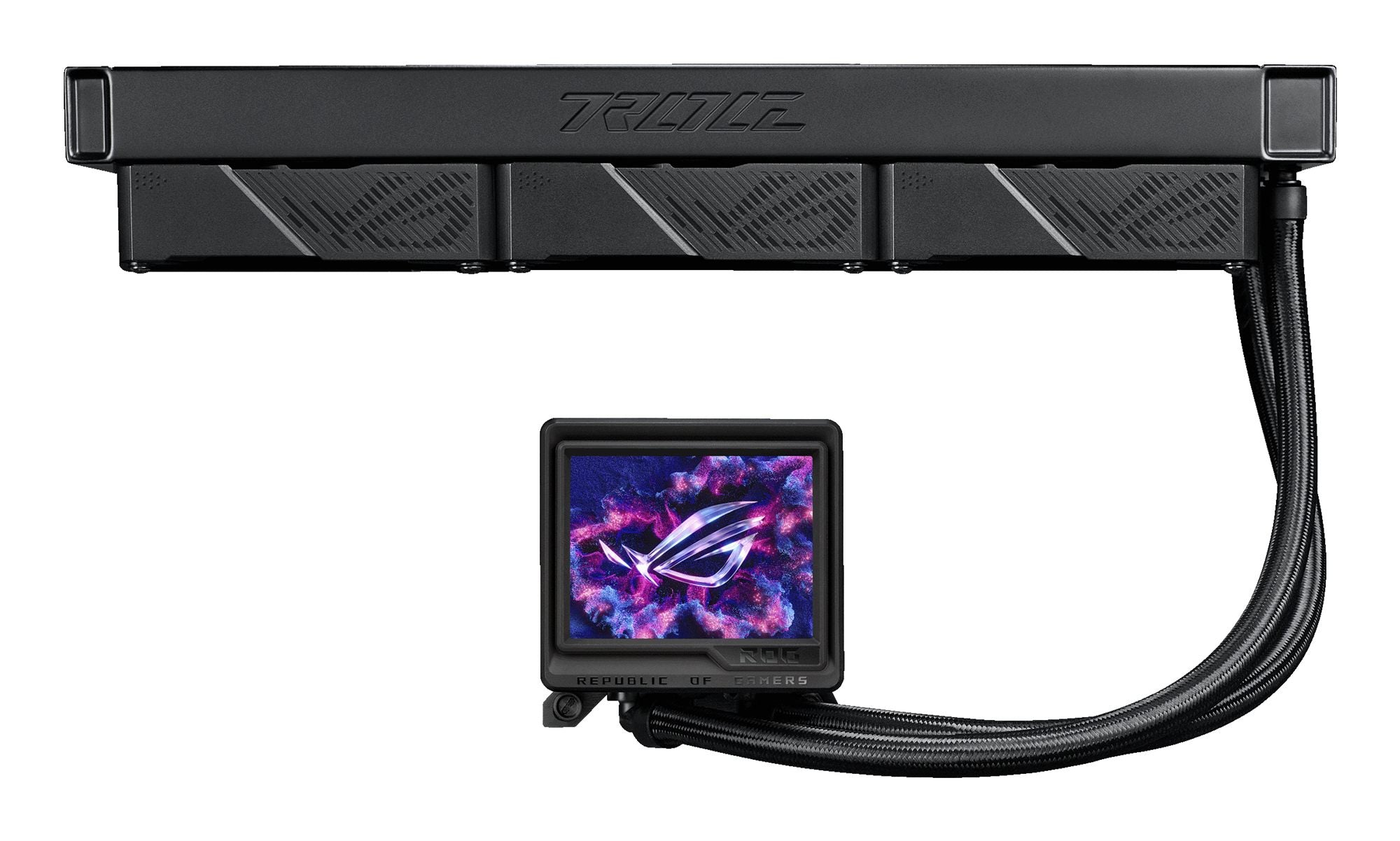 ASUS ROG Ryujin III 360 ARGB Extreme all-in-one liquid CPU cooler with Aseteks Emma Gen8 V2 pump