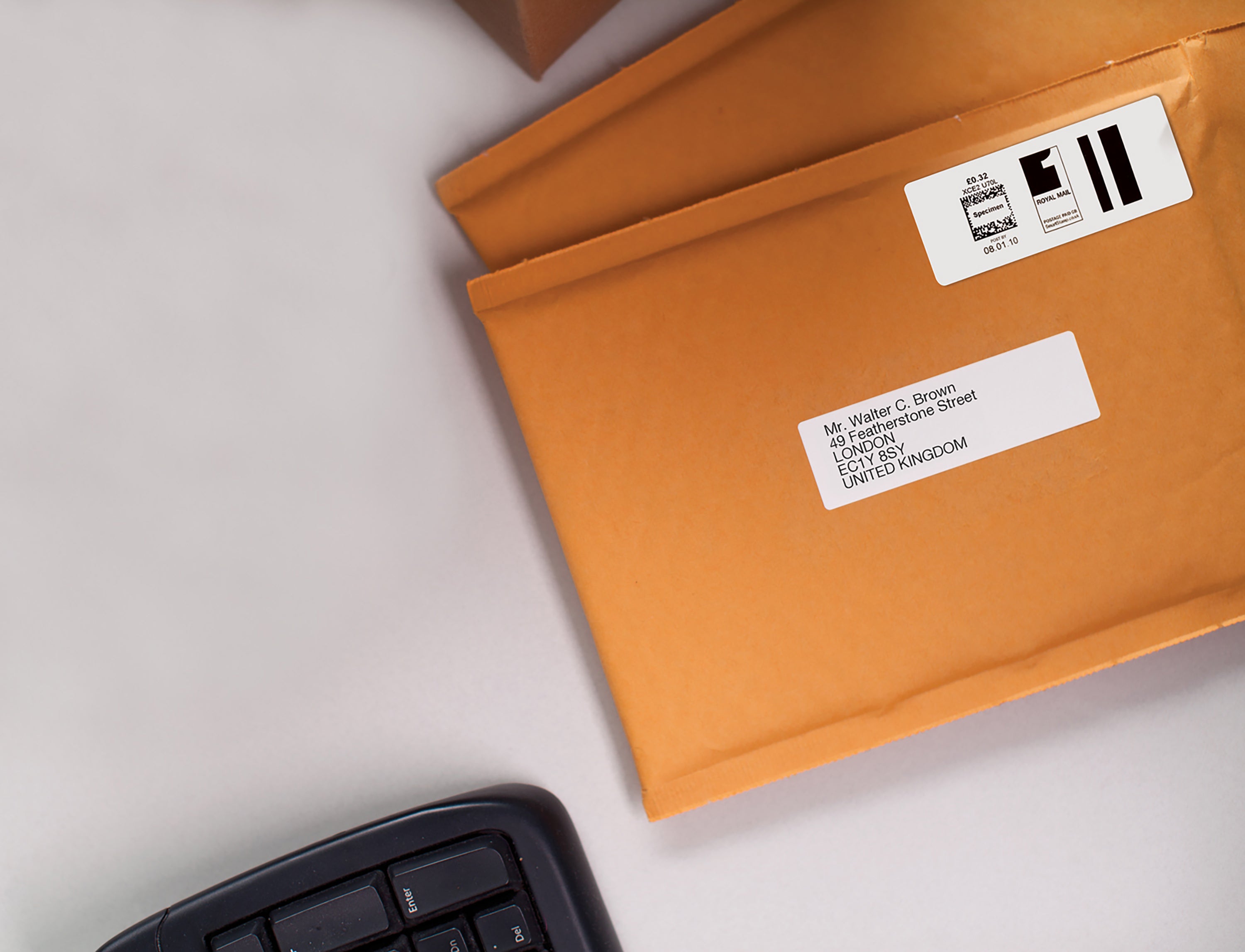 DYMO 2 rouleaux de 260 étiquettes noir sur blanc 89x36 mm