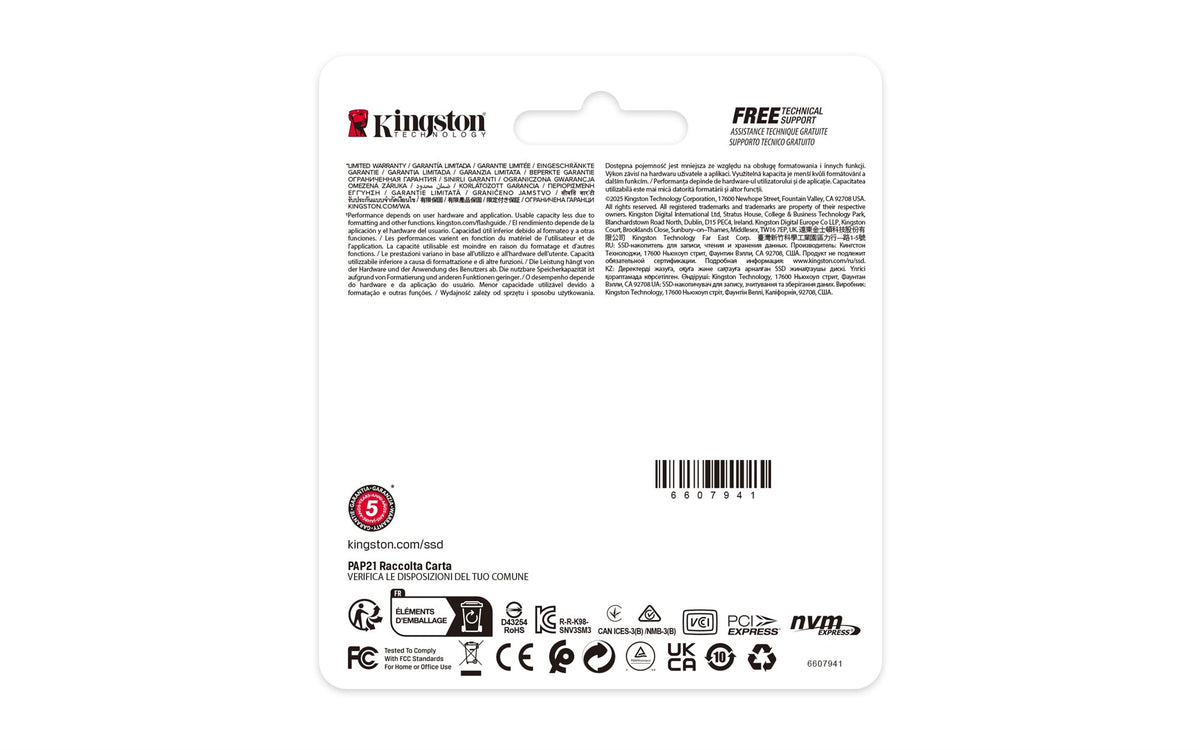 KINGSTON 1000Go NV3 M.2 2230 PCIe 4.0 NVMe SSD