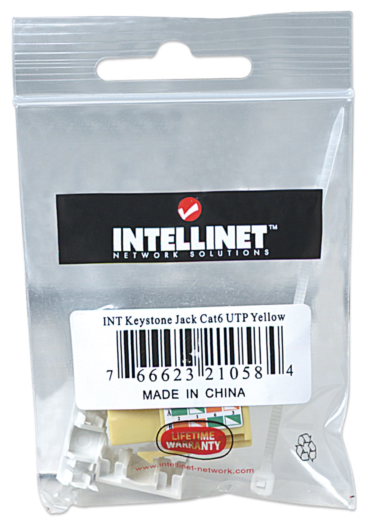 Intellinet 210584 Module keystone C6 UTP jaune