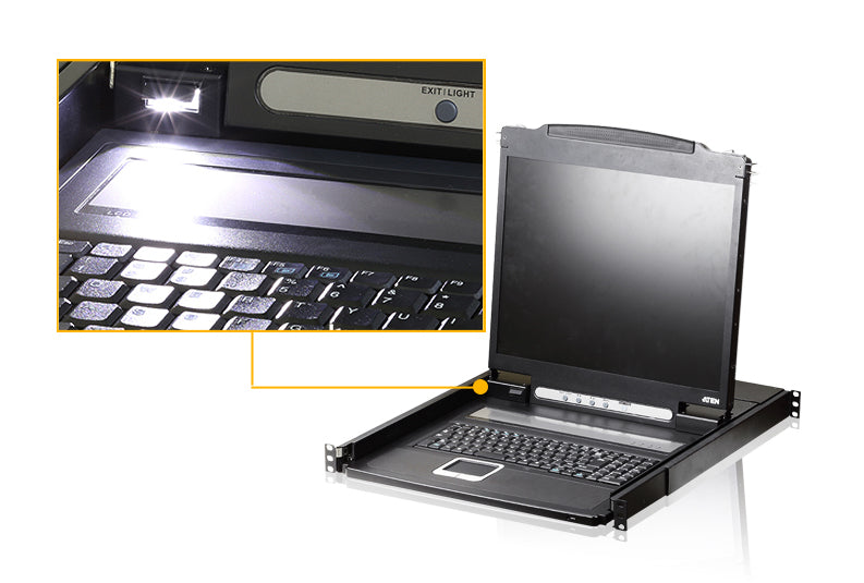 ATEN CL1000N console KVM LCD 19" simple rail VGA/PS2+USB