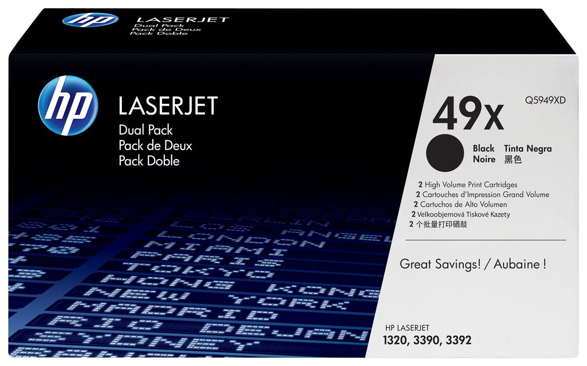 HP 49X Cartouche de toner 2 piece(s) Original Noir