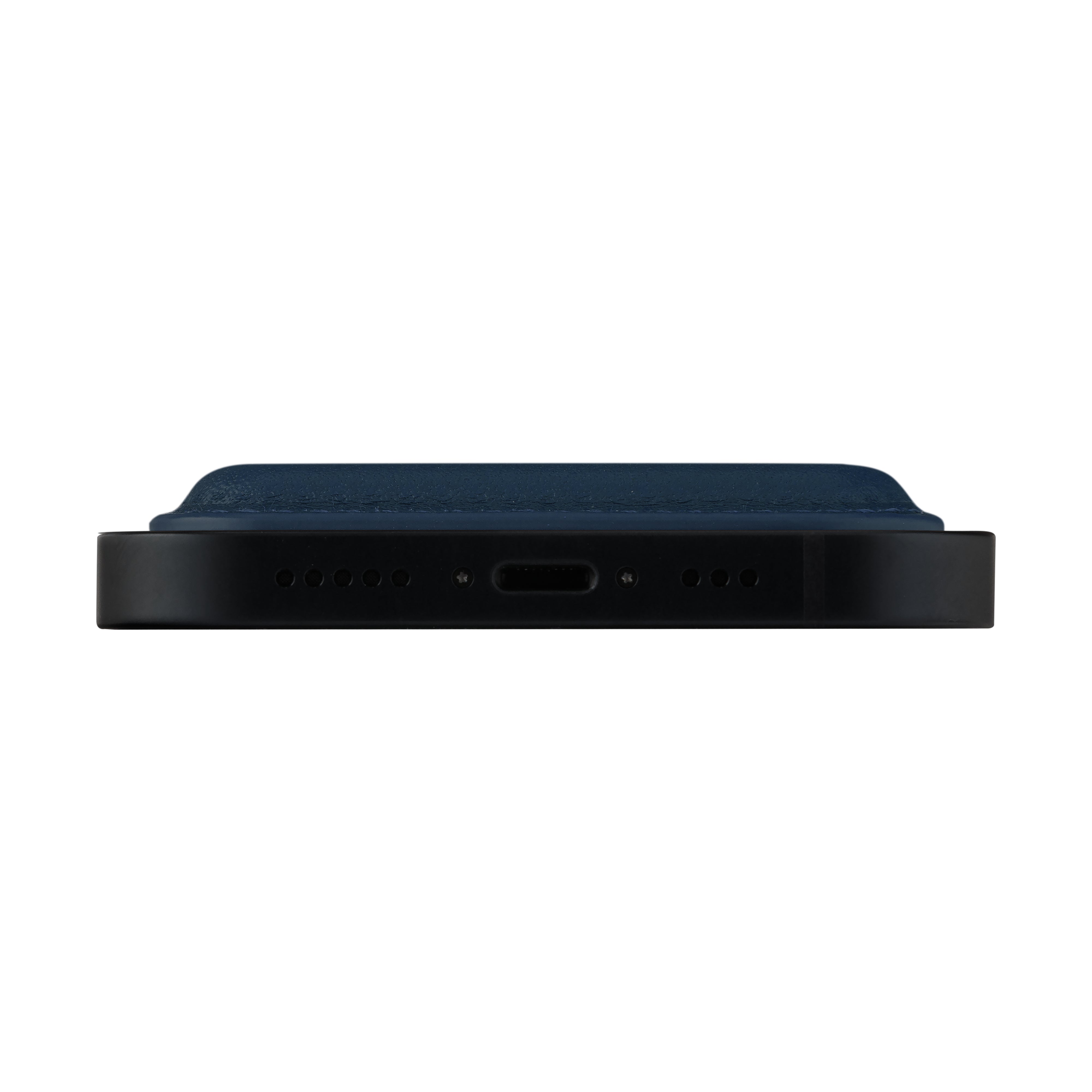 Leather wallet with MagSafe Blue