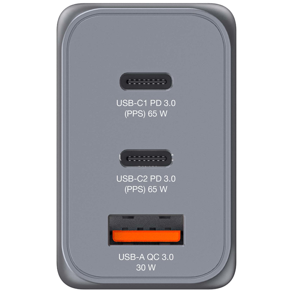 GNC-65 GaN Charger 3 Port 65W USB A/C E