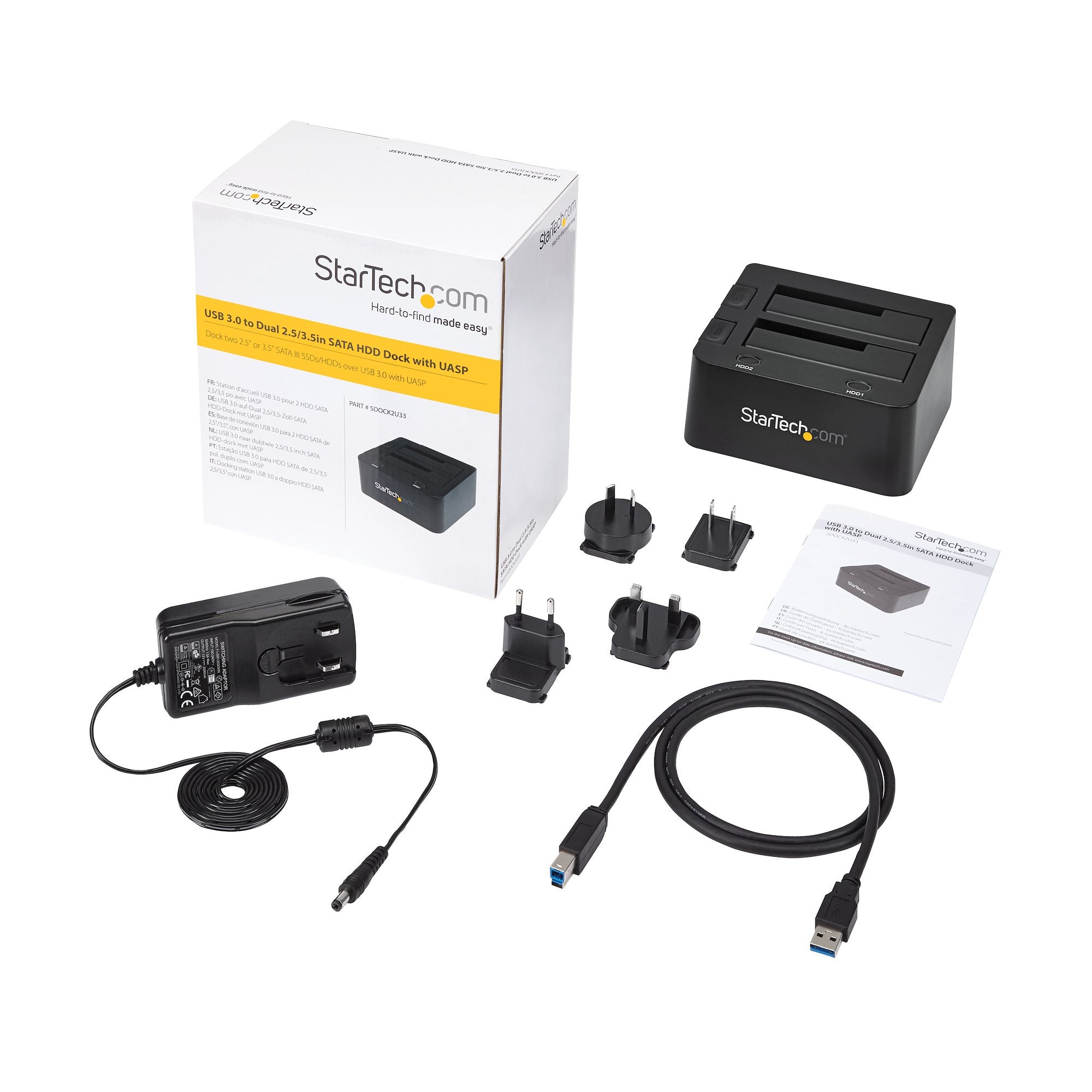 USB 3.0 Dual SATA HDD/SSD Dock w/UASP