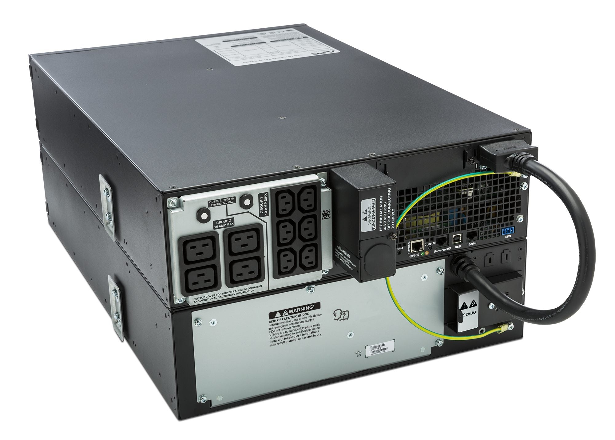 APC Smart-UPS SRT 5000VA RM UPS rack-mountable AC 230V 4500Watt 5000VA USB output connectors 12 3U Black
