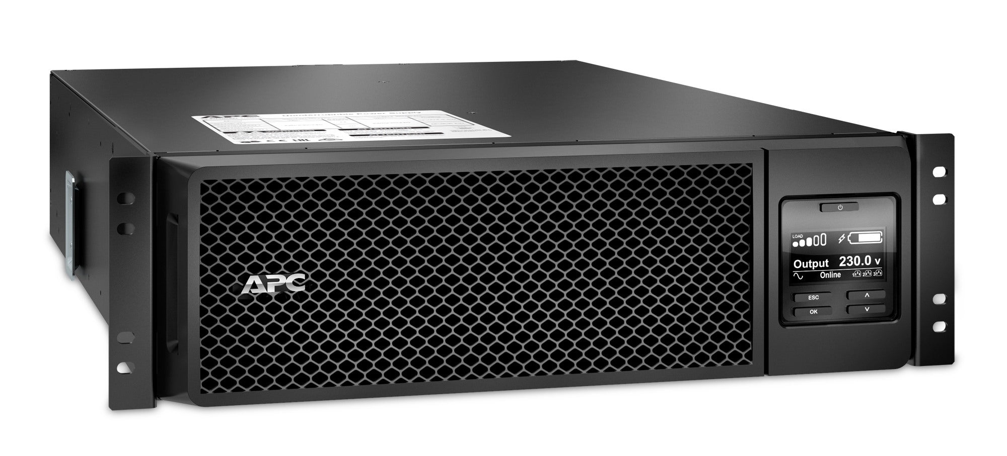 APC Smart-UPS SRT 5000VA RM UPS rack-mountable AC 230V 4500Watt 5000VA USB output connectors 12 3U Black