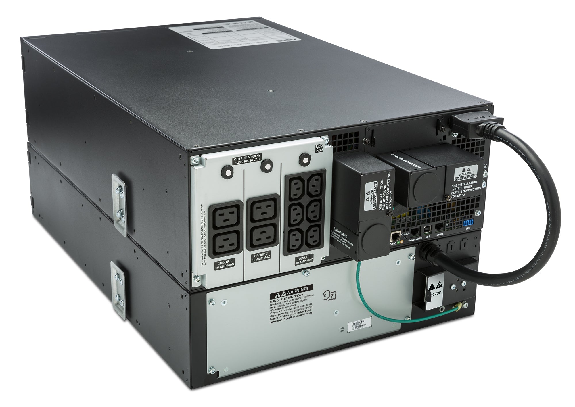 APC Smart-UPS SRT 6000VA RM UPS rack-mountable AC 230V 6000Watt 6000VA Ethernet 10/100 USB output connectors 13 4U Black