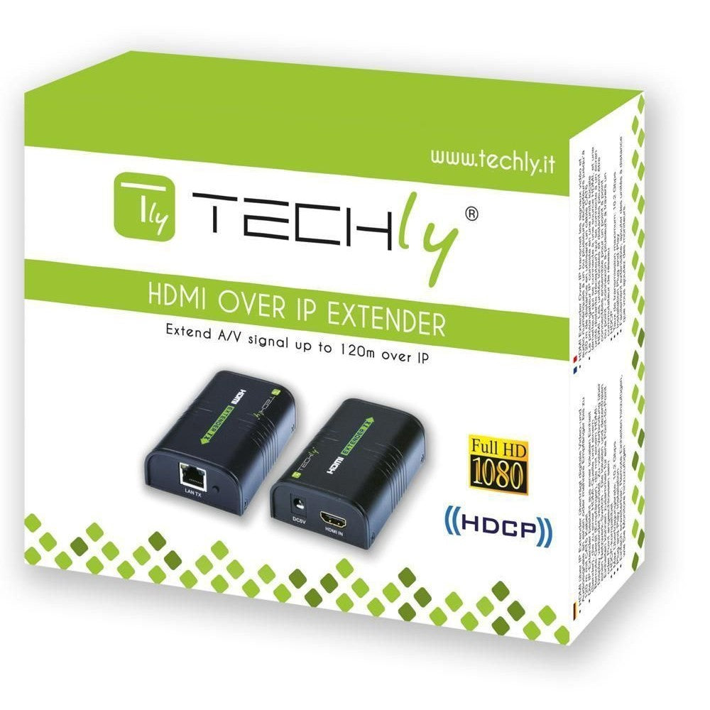 Techly IDATA EXTIP-373 Extendeur HDMI 1080p60Hz jusqu'a 120m sur réseau IP