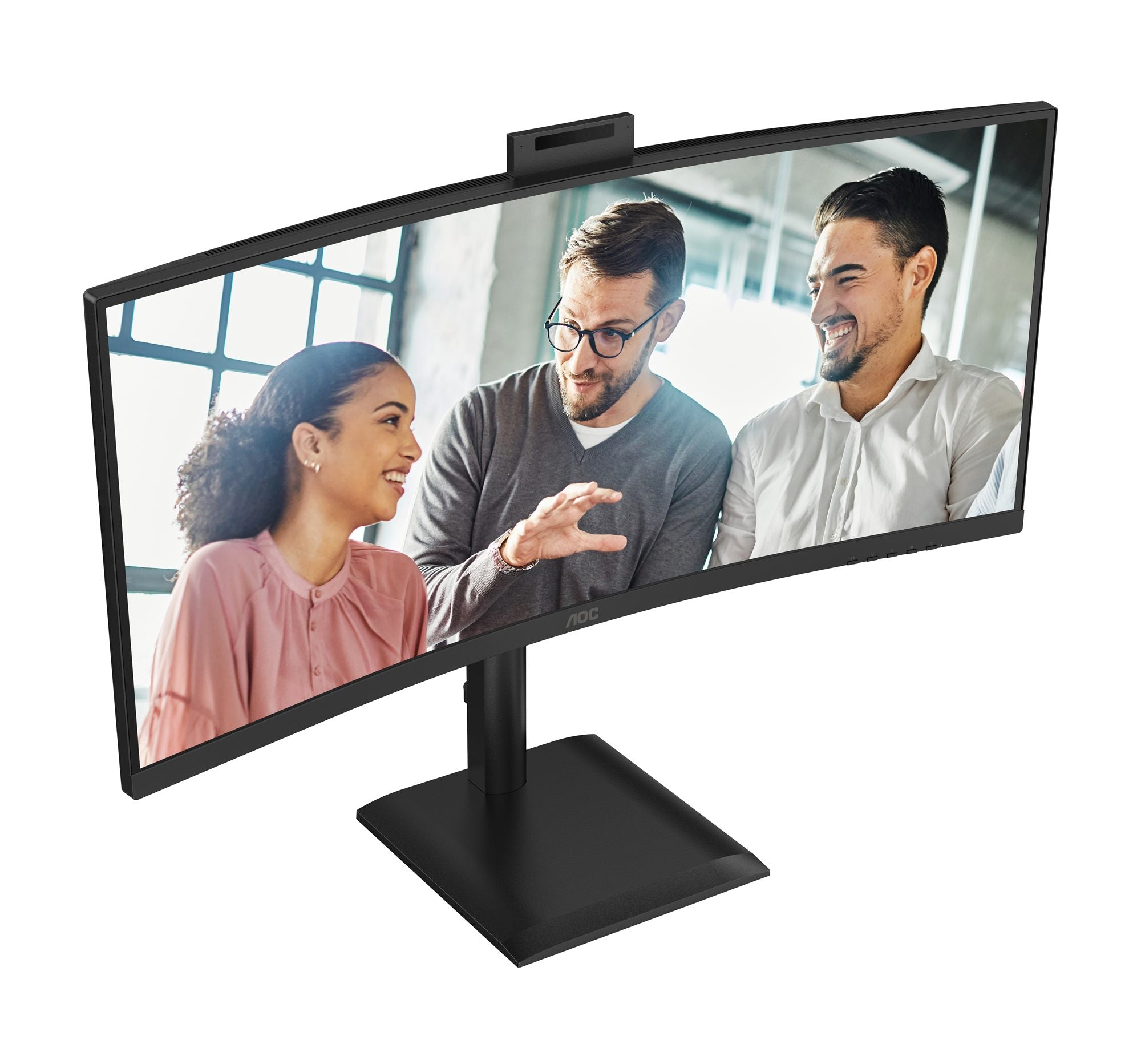 AOC CU34E4CW 34p 3440x1440 120HZ VA CURVED H/A 180 MM USB-C DOCKING TUV EyeComfort Hardware USB HUB DP HDMI
